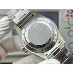 Magnetic-resistant series men's watch, white dial, silver bezel, 40mm, silver Oyster bracelet.